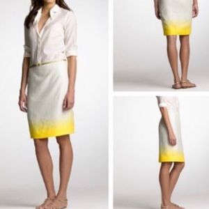 JCREW  Linen Ombre Pencil Skirt